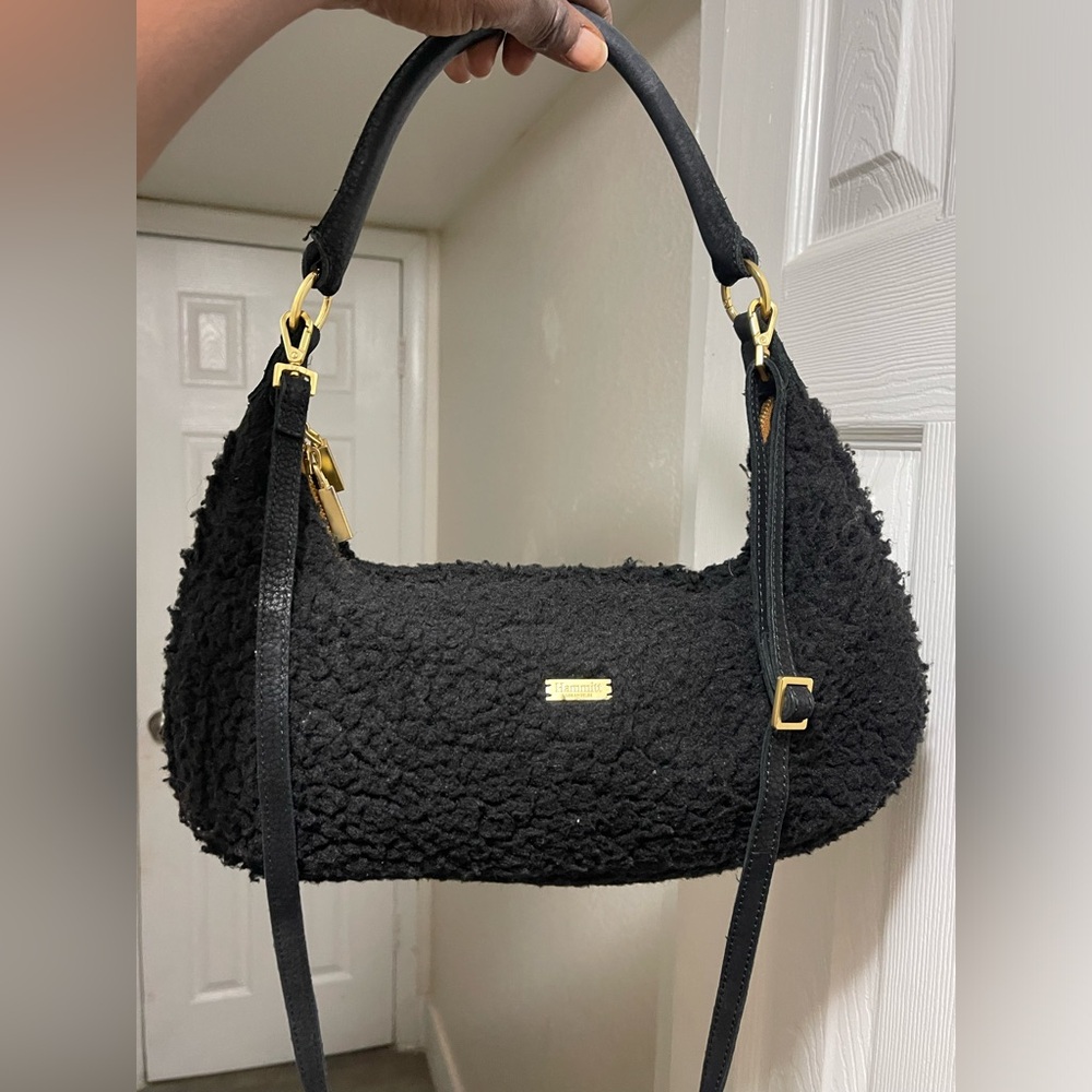 Hammitt Los Angeles Black sherpa Becker shoulder crescent 🌙 bag